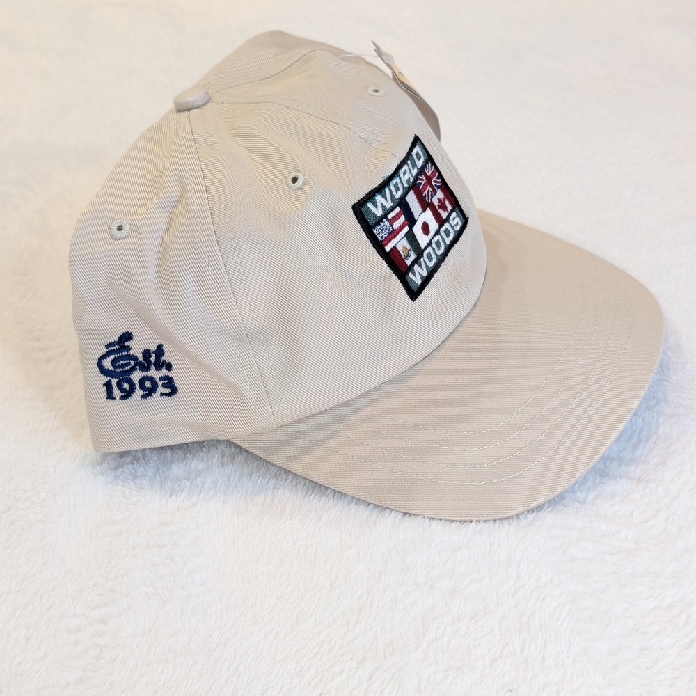 VTG Beige Strapback World Woods Golf Club Hat NWT - Picture 3 of 7
